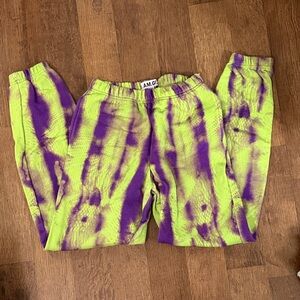 IAMGIA Women's Tie-Dye Joggers - Green and Purple